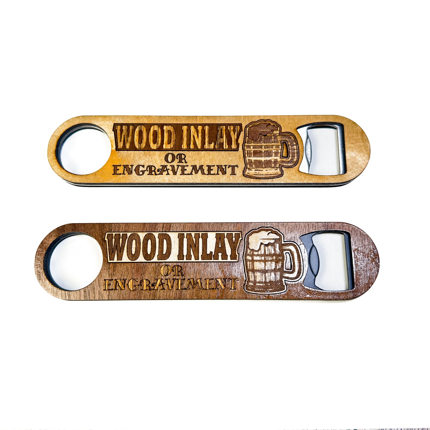 Custom Wood Engraved/Inlayed Bottle Opener